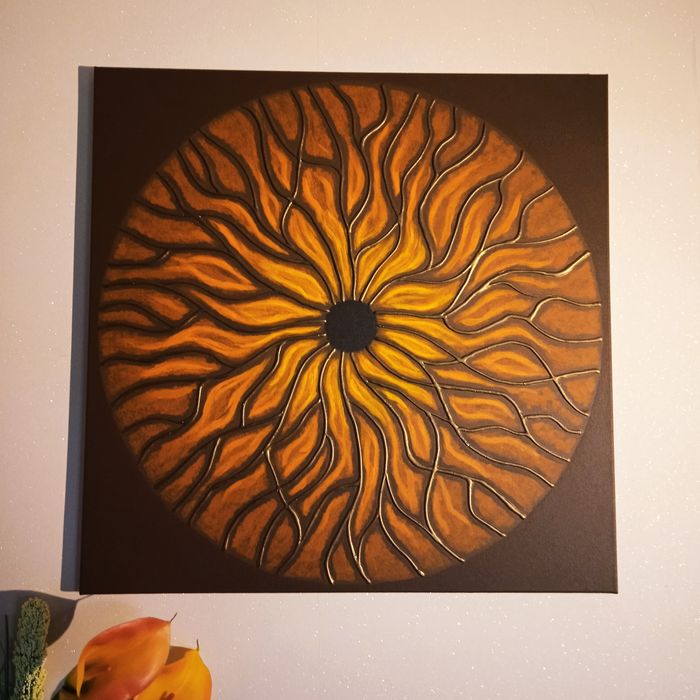 Obraz ręcznie malowany, z efektem 3D, strukturalny