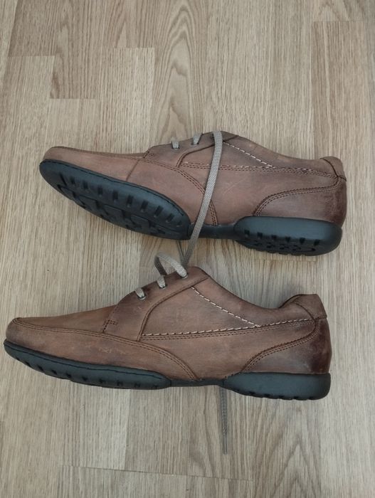 Чоловічі туфлі з натуральної шкіри (нубук) форми Clarks 44-45 розміру