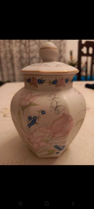 Pote de porcelana pequeno - Porcelanas Cláudia- Made in Portugal