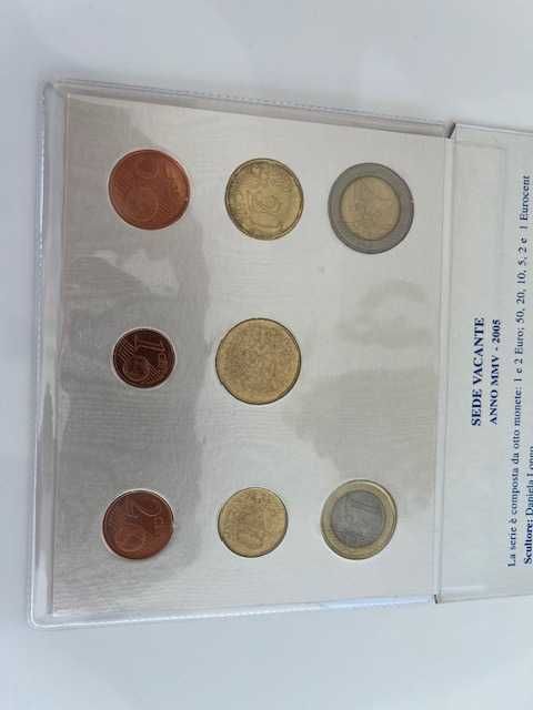 set moedas euro Vaticano Sede Vacante 2005
