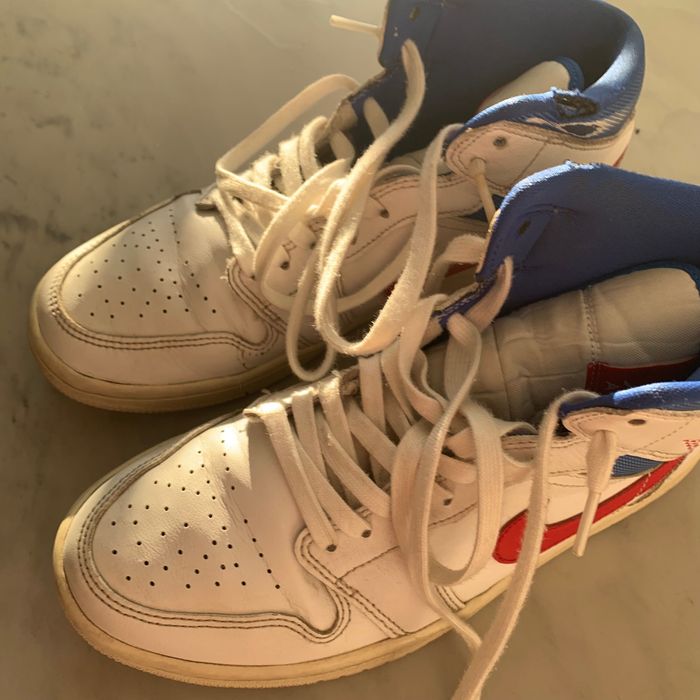 Nike Air Jordan 1 Retro Mid W White Red Royal Blue