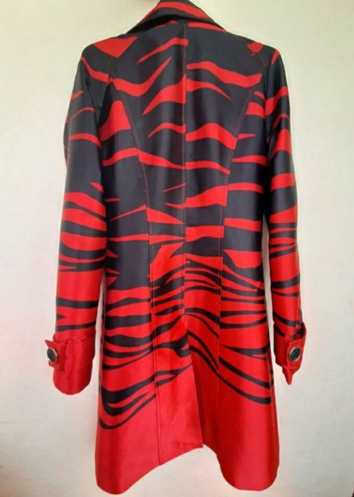 Плащ пальто тренч spoom красный чёрн