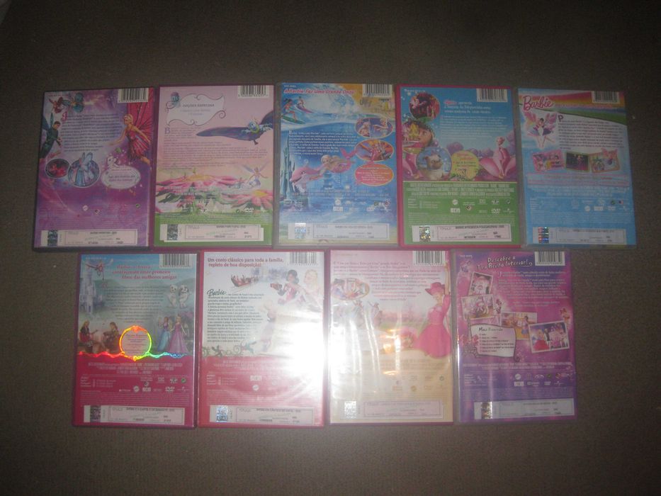 9 Filmes em DVD da "Barbie"