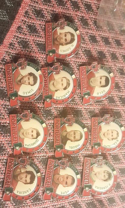 Pin. Jogadores da selecção portuguesa é bandeiras