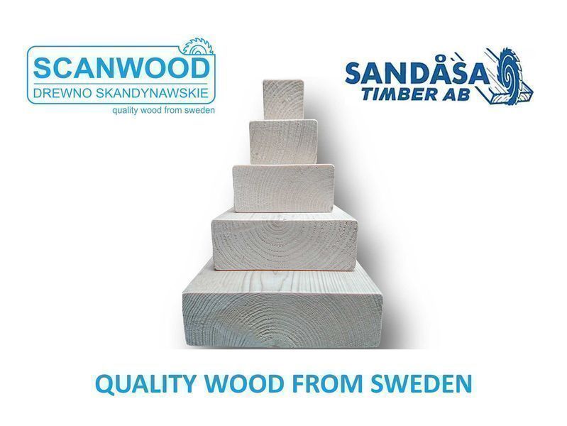 Drewno C24 konstrukcyjne na Dom 45x195 Skandynawskie suszone, strugane