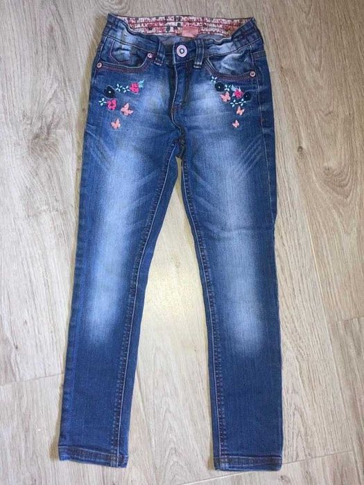 KIKI&KOKO śliczne jeansy rurki dla dziewczynki r 122