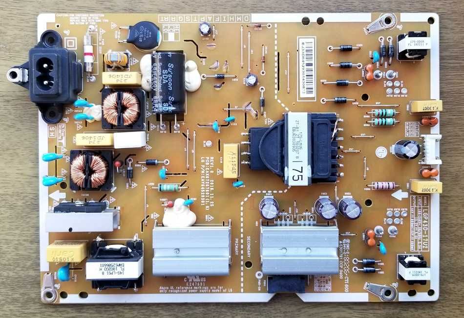Zasilacz LGP43D-17U2 EAY.645.293.01 z TV LG 43UJ701V