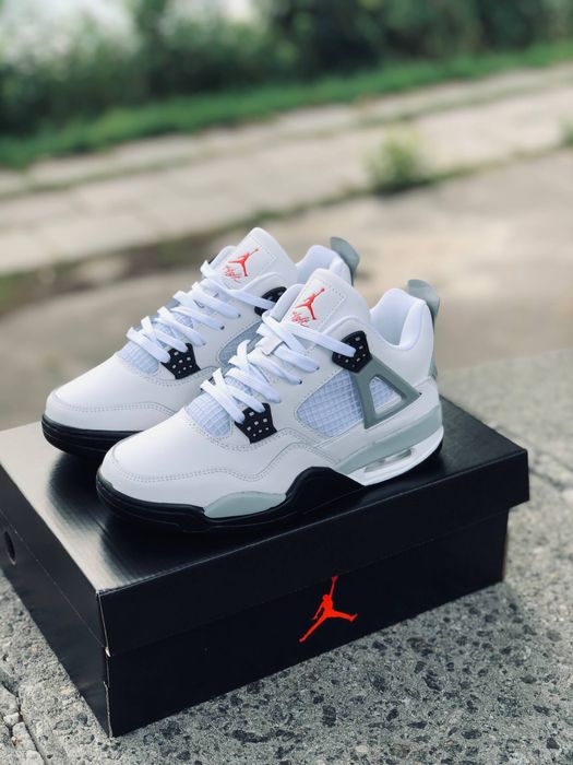 Nike Air Retro Jordan 4 leather кожаные кроссовки Найк Джордан 4