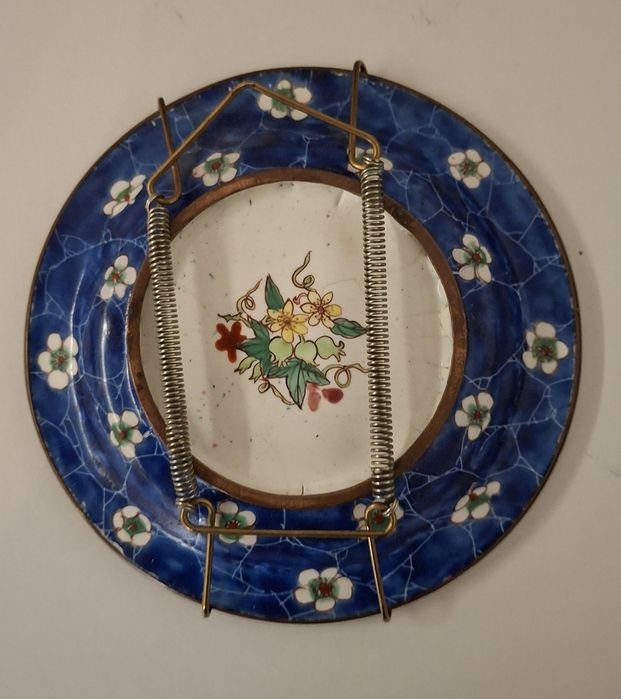 Dois pratos Esmalte de cantão séc. 18