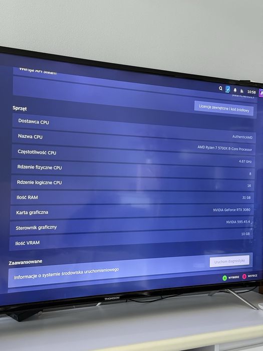 PC KONSOLA / STEAM MACHINE – RTX 3080 + Ryzen 7 5700X + 32 GB RAM