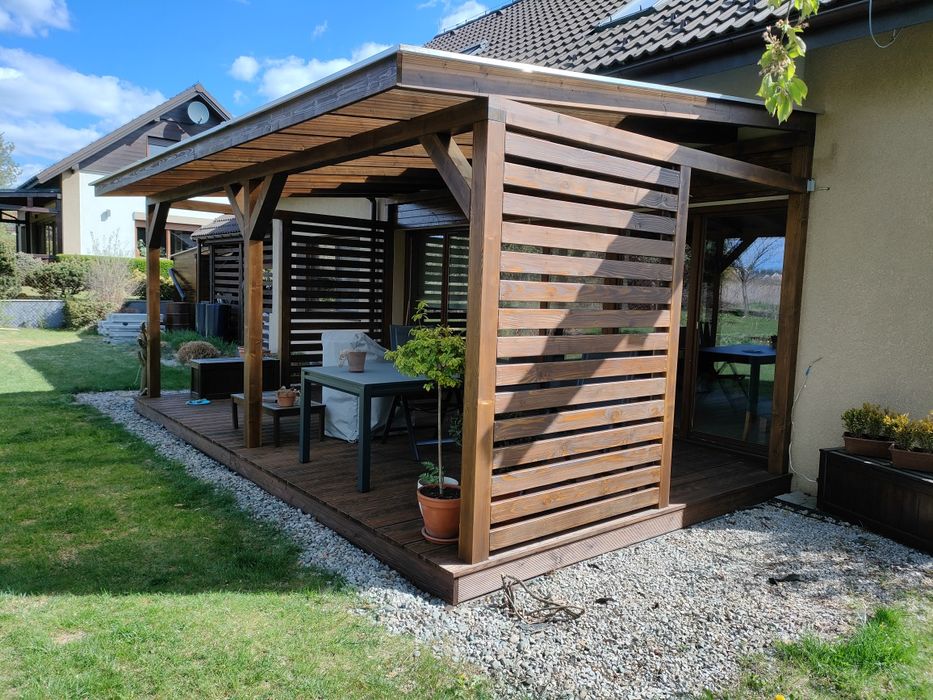 Zadaszenie tarasu pergola patio przyścienne
