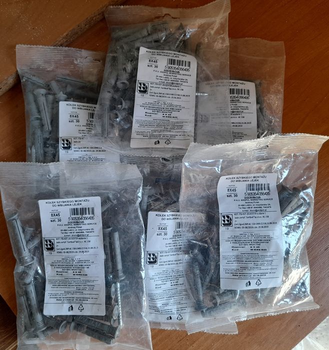 Kołki szybkiego montażu 8 x 45