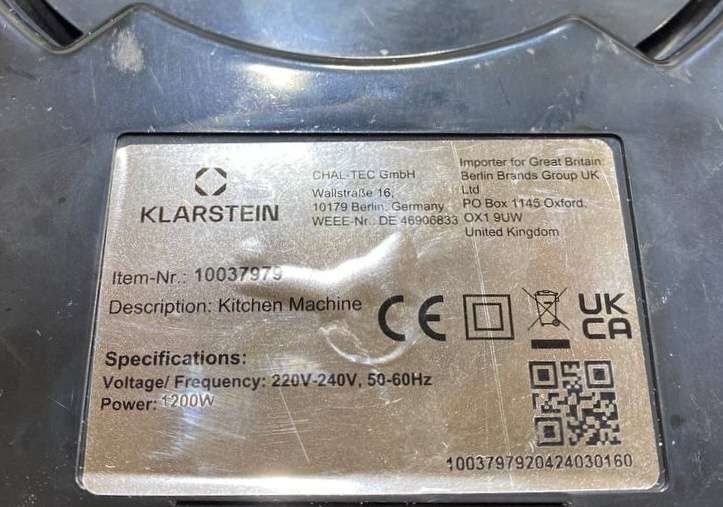 Тістоміс / тестомес / міксер / миксер / Klarstein  з Німеччини 1200w