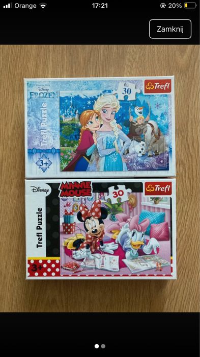 Puzzle trefl 30szt x 2
