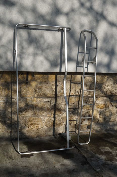 Kamper bagażnik dachowy drabinka aluminiowa do przyczepy kempingowej