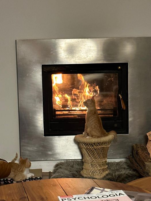 Rama do kominka modern stal nierdzewna