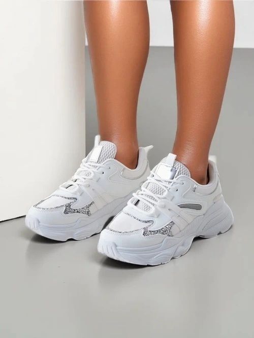 4 KOLORY 36 37 38 sneakersy 39 40 na platformie z brokatem sportowe