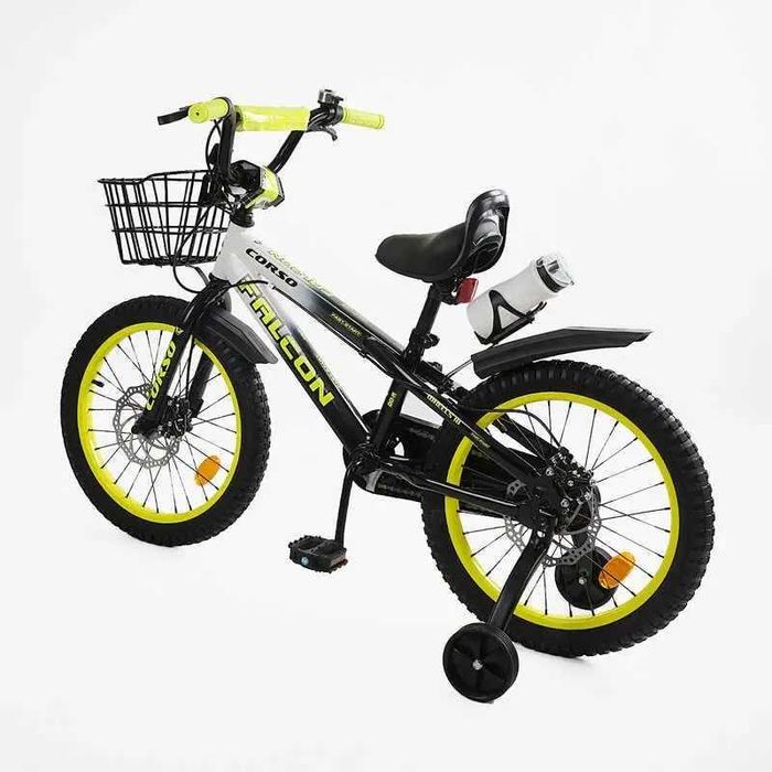 Дитячий велосипед 3-5, 5-7, 6-10 років с додатковими колесами 14"- 20"