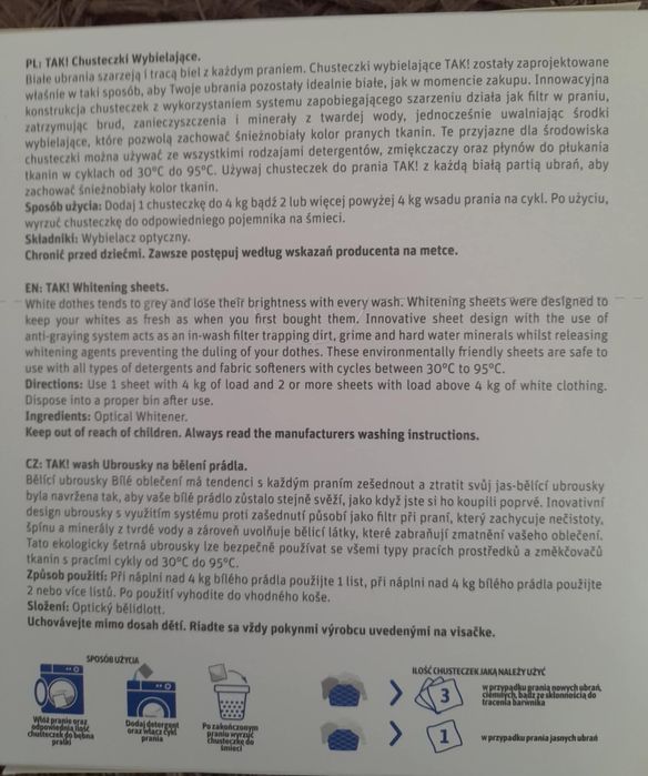 "TAK!" - Chusteczki wybielające
