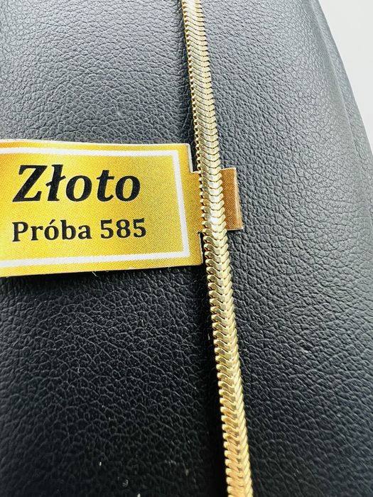 Złota bransoletka żmijka/linka próba 585