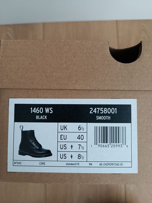 Oryginalne Dr Martens all black 1460 WS rozm 40 stan idealny