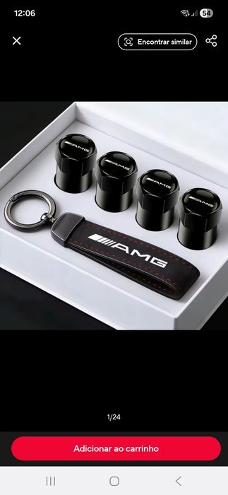 Mercedes, Tampas de válvula + porta chaves