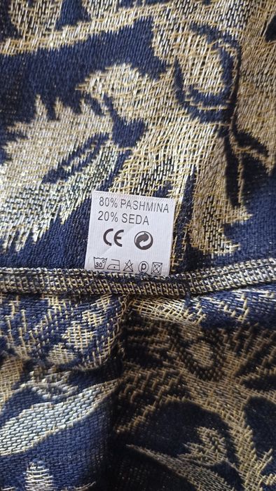 Szal chusta Pashmina kaszmir i jedwab