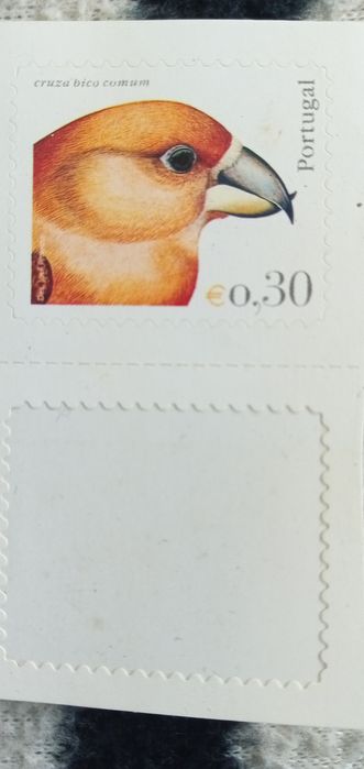 7 selos NOVOS de 0,30€ Cruza bico comum