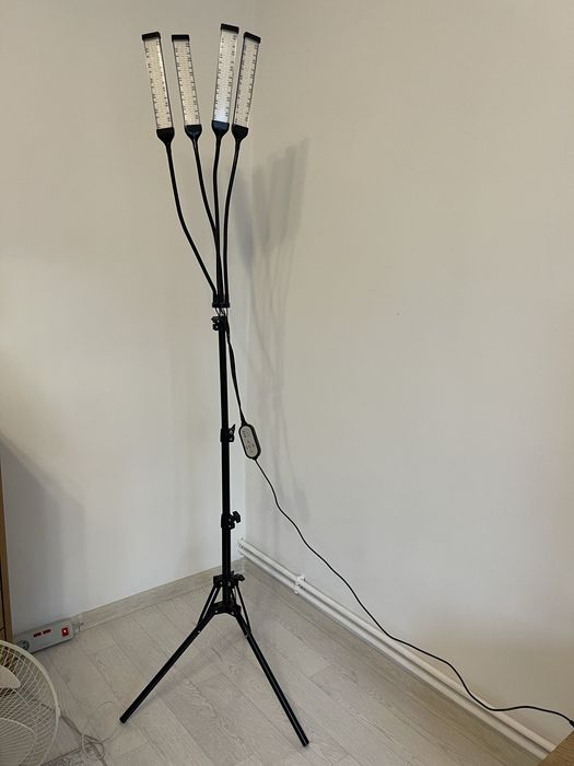 Lampa do uprawy roślin ze statywem i timerem, ZE ZMIANĄ SPEKTRUM, ŚCIEMNIACZEM DIODY SAMSUNG