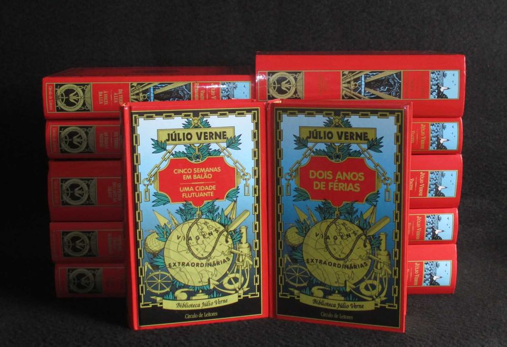 Livros Júlio Verne Viagens Extraordinárias - 12 Volumes - Completo