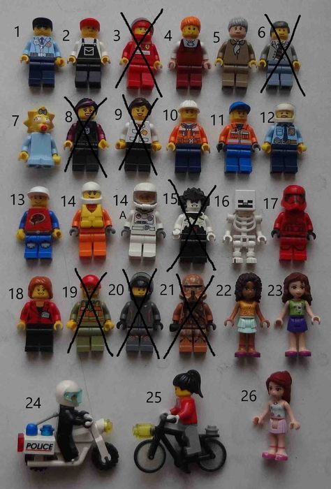 Минифигурки LEGO Лего оригинал 26 штук разных
