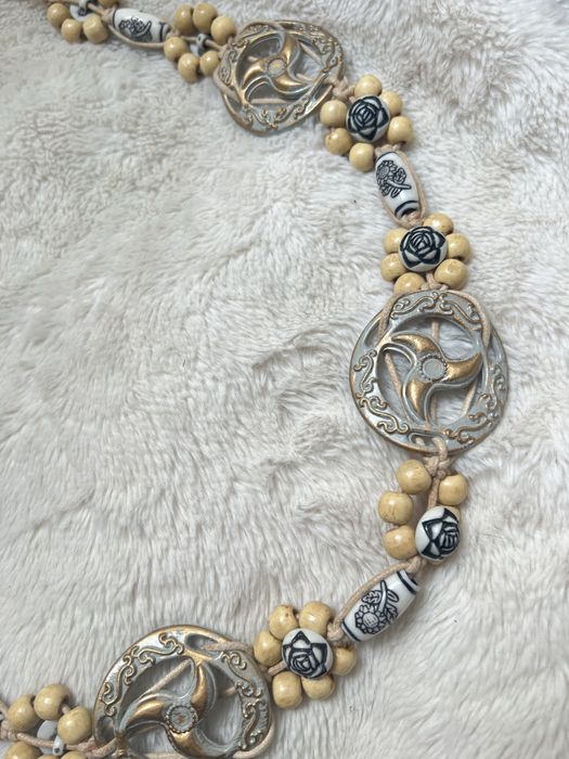 Pas pasek wiązany boho etno etniczny plemienny bohemian handmade 26