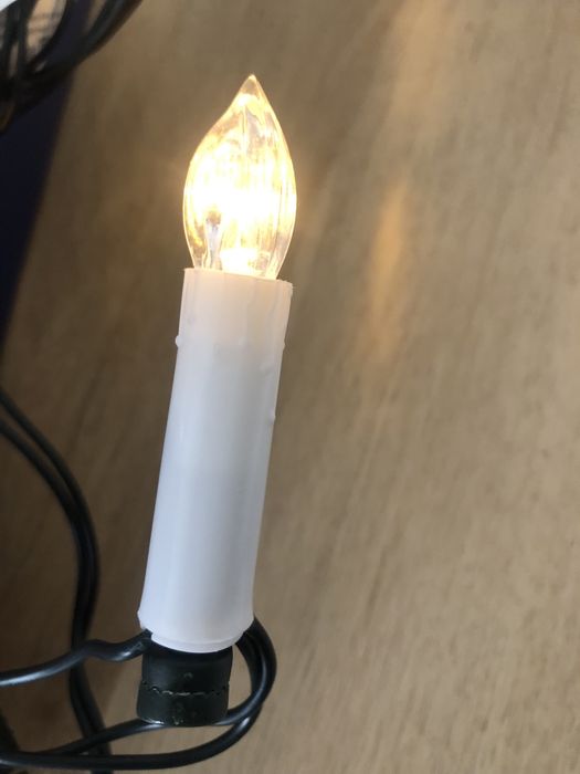 Lampki led świece na choinkę