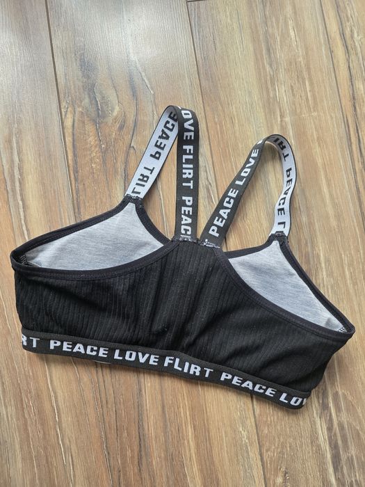 Biustonosz sportowy S M prążek czarny