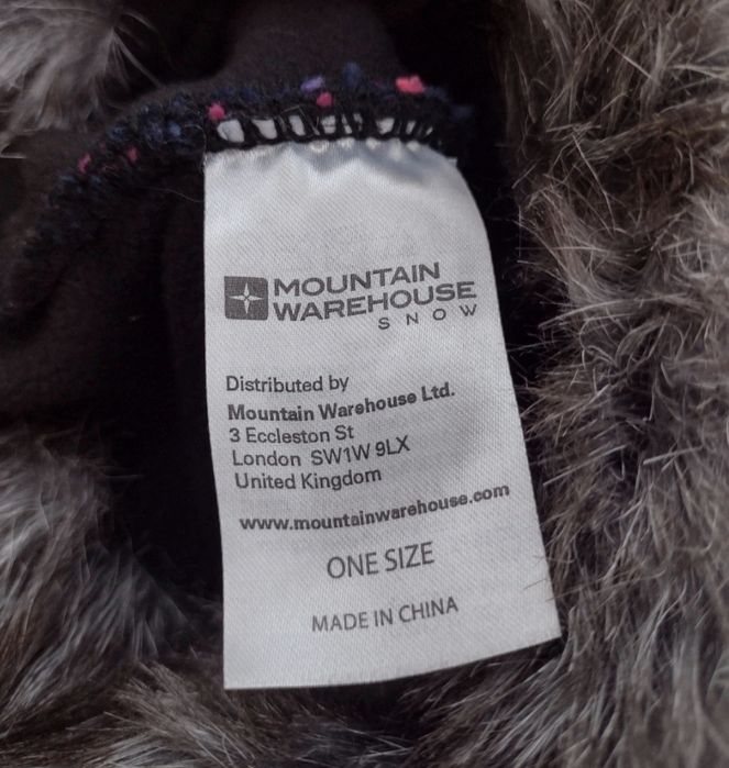 Dziewczęca czapka uszatka z pomponami Mountain Warehouse Snow - nowa