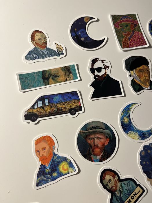 20 autocolantes Stickers Van Gogh pintor artista noite estrelada