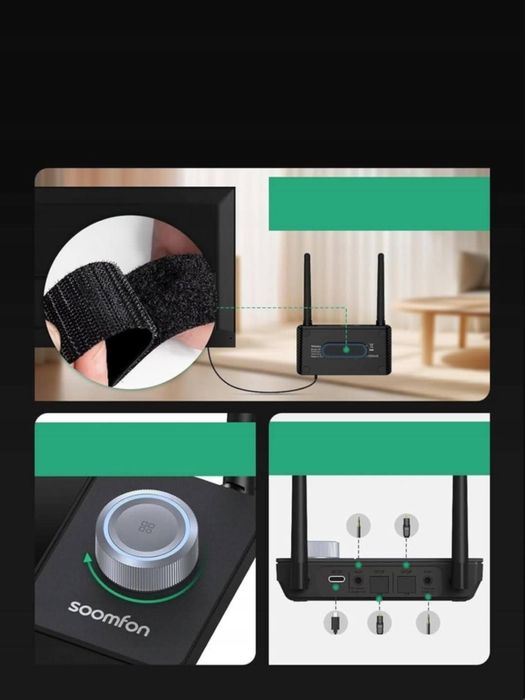 SOOMFON odbiornik nadajnik Bluetooth 3w1