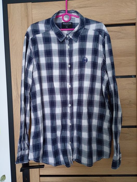 Koszula męska w kratę xxl
