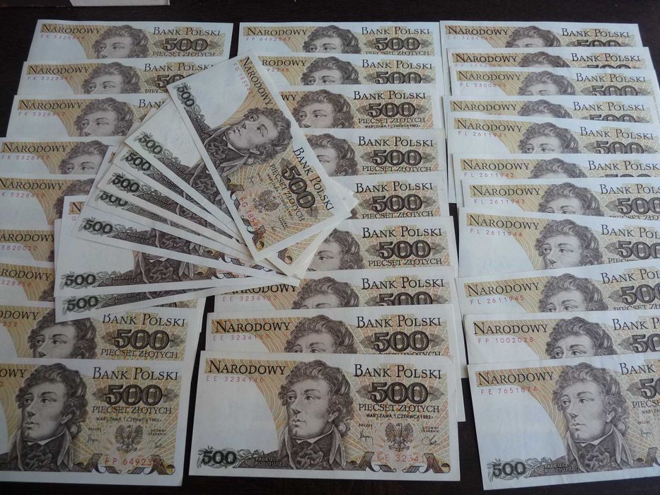 Banknoty 500zł (1982)