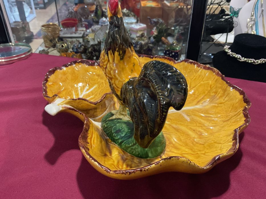 Bordalo prato para apetizers com galo 25x17 cm