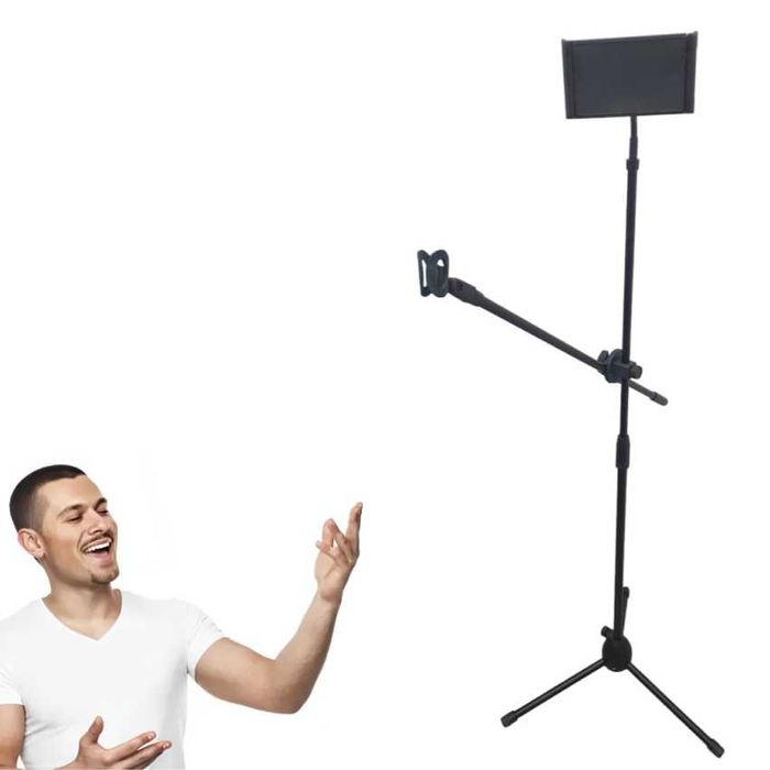 Suporte de Microfone e Tablet Profissional