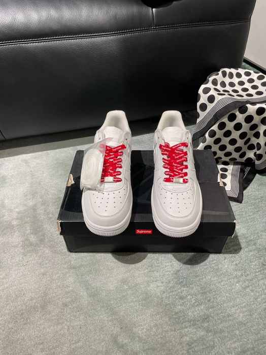 "Buty Trampki" Nike_Air_Force_1_LowSupreme White r.45