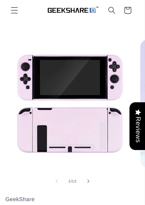 GeekShare obudowa liliowa na Nintendo Switch case etui różowa