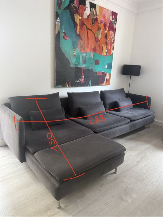 Sofá Ikea cinzento grande