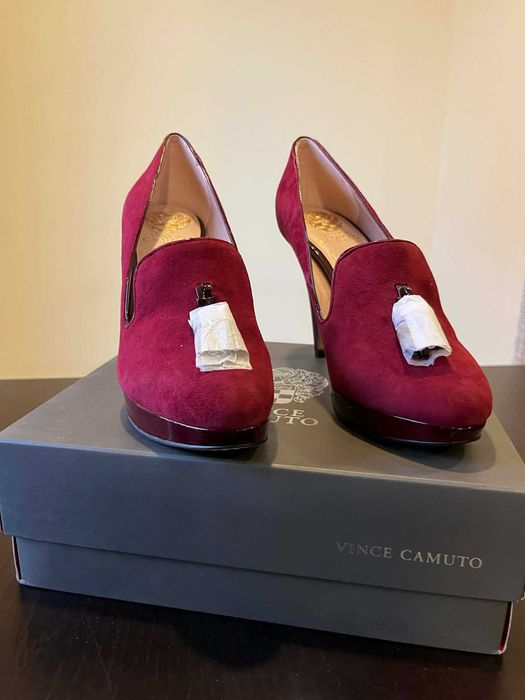 Sapatos Vince Camuto salto alto vermelhos tamanho 38