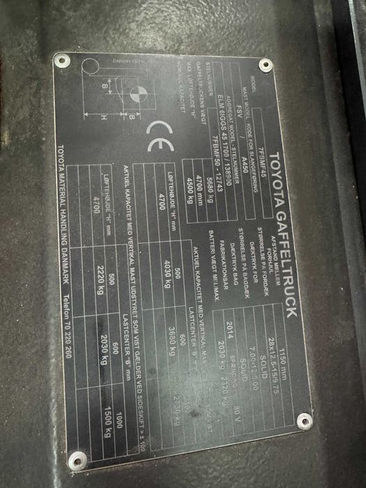 Wózek widłowy elektryczny Toyota 7FBMF45 | Bateria 2023 | Do złożenia