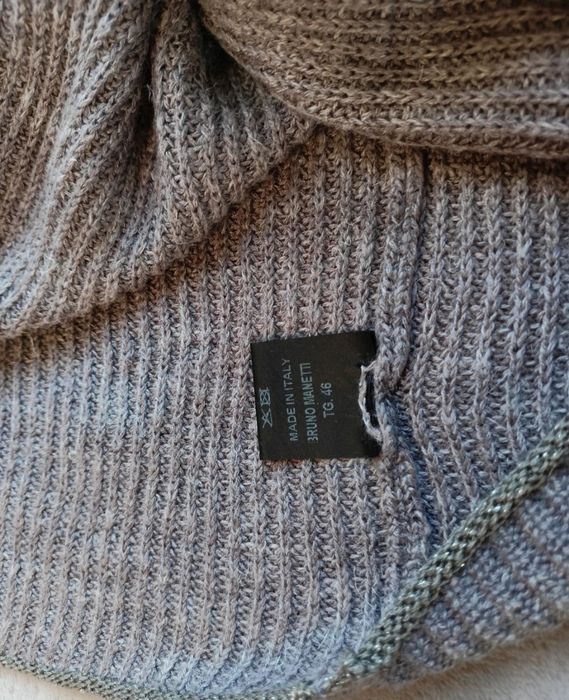 Sweter/ Kardigan jedwab + len  Bruno Manetti/ Roz Uniwersalny