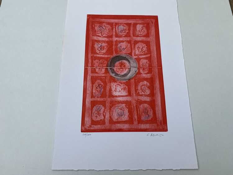 Gravura Original Água-forte "Multimagen" – Victoria G. Alvarez (1993) c/ Certificado de Autenticidade