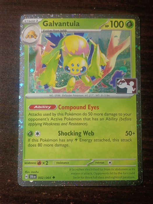 Cosmos Holo PRIZE PACK Galvantula 002/064 Karta POKEMON TCG S&V