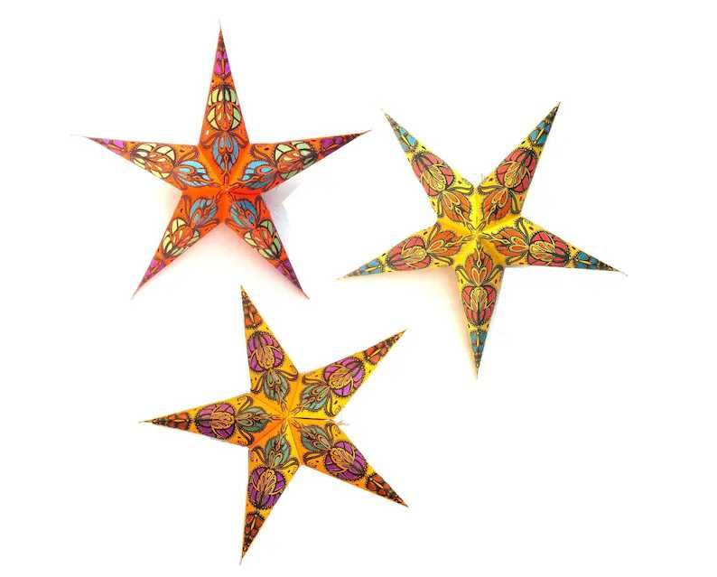 Estrela de papel nova (várias cores)